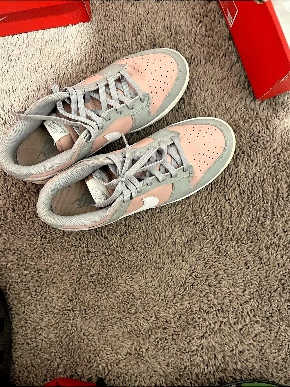 Nike Dunk Low Pink Oxford Pink & Gray Sneakers